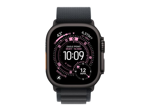 Apple Watch Ultra 3 GPS + Cellular 49mm Black Titanium Case with Black Alpine Loop - Medium