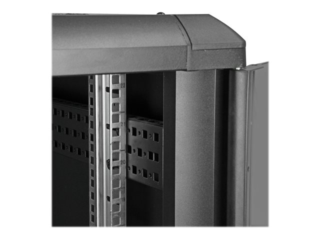 StarTech.com 22U Server Rack Cabinet with secure locking door - 4 Post Adjustable Depth (5.5\" to 28.7\") - 1768 lb capacity - 19 inch Portable Network Equipment Enclosure on wheels/casters (RK2236BKF) - Rack - 22U - for P/N: CABCAGENUTS6, CABSCREWM52, CABSCREWSM6, CABSCRWM520, CABSCRWM620, CABSCRWS1224