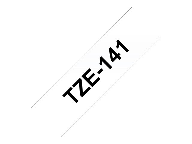 Brother TZe-141 - Standard adhesive - black on clear - Roll (1.8 cm x 8 m) 1 cassette(s) laminated tape - for Brother PT-D600, P-Touch PT-1880, D450, E310, E550, E800, P900, P-Touch Cube Plus PT-P710