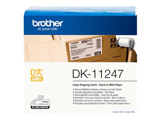 Brother DK-11247 - Black on white - 103 x 164 mm 180 label(s) (1 roll(s) x 180) labels - for Brother QL-1050, QL-1060N, QL-1100