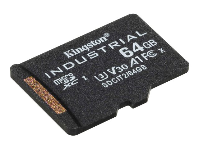Kingston Industrial - Flash memory card - 64 GB - A1 / Video Class V30 / UHS-I U3 / Class10 - microSDXC UHS-I