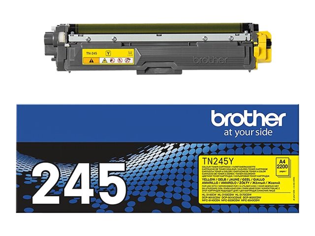 Brother TN245Y - Yellow - original - toner cartridge - for Brother DCP-9015, DCP-9020, HL-3140, HL-3150, HL-3170, MFC-9140, MFC-9330, MFC-9340