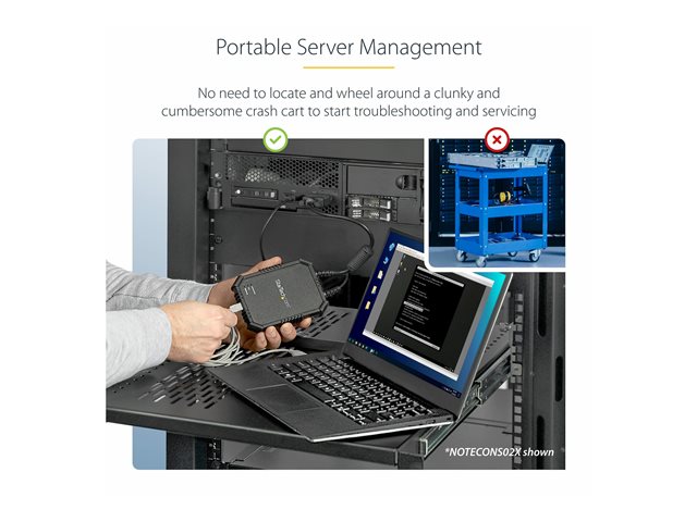 StarTech.com Crash Cart Adapter - 1920 x 1200 - Portable Laptop USB 2.0 to KVM Console (NOTECONS01) - KVM switch - 1 x KVM port(s) - 1 local user - desktop