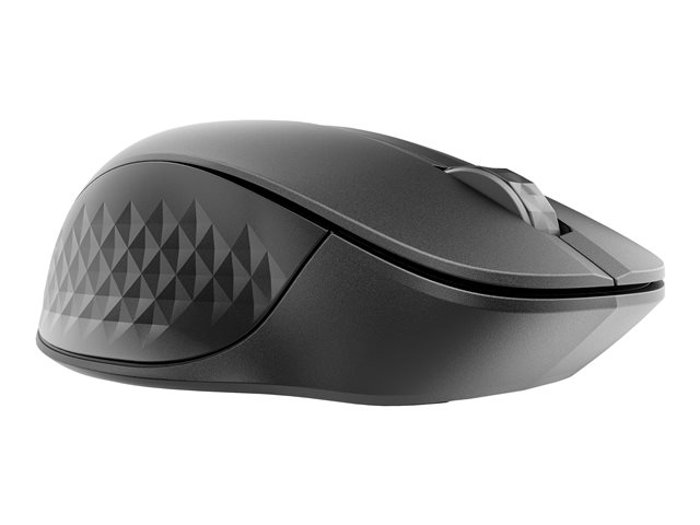 HP 430 - Mouse - ergonomic - multi-device - right and left-handed - 5 buttons - wireless - Bluetooth 5.0, 2.4 GHz - USB wireless receiver - jet black - for HP 21, 22, 24, 27, Laptop 14, 15, 17, Pavilion 24, 27, 32, TP01, Pavilion Laptop 15