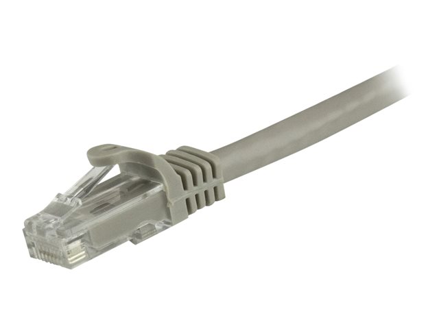 StarTech.com 1.5m CAT6 Ethernet Cable, 10 Gigabit Snagless RJ45 650MHz 100W PoE Patch Cord, CAT 6 10GbE UTP Network Cable w/Strain Relief, Grey, Fluke Tested/Wiring is UL Certified/TIA - Category 6 - 24AWG (N6PATC150CMGR) - Patch cable - RJ-45 (M) to RJ-45 (M) - 1.5 m - UTP - CAT 6 - snagless - grey