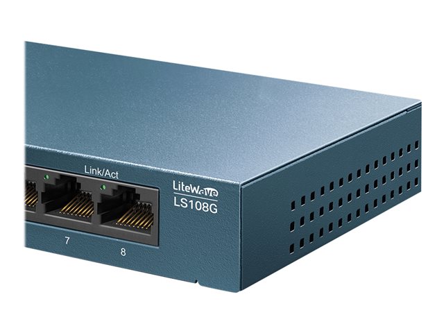 TP-Link LiteWave LS108G - Switch - unmanaged - 8 x 10/100/1000 - desktop - AC 220 V