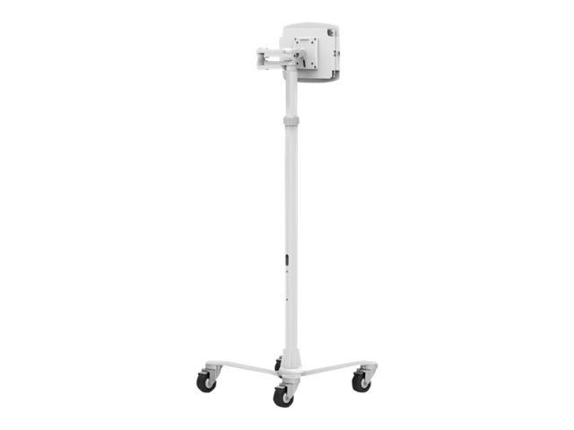 Compulocks iPad 10.2\" Space Enclosure Medical Rolling Cart Extended - Cart - for tablet - lockable - medical - metal, high-grade aluminium - white - screen size: 10.2\" - for Apple 10.2-inch iPad (7th generation, 8th generation, 9th generation)
