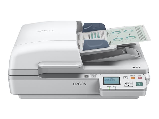Epson WorkForce DS-7500N - Document scanner - CCD - Duplex - A4 - 1200 dpi x 1200 dpi - up to 40 ppm (mono) / up to 40 ppm (colour) - ADF (100 sheets) - up to 4000 scans per day - USB 2.0, LAN