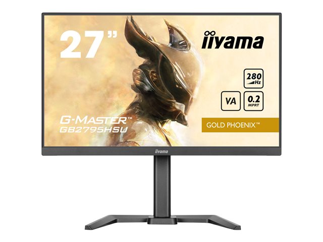 iiyama G-MASTER Gold Phoenix GB2795HSU-B1 - LED monitor - 27\" - 1920 x 1080 Full HD (1080p) @ 280 Hz - VA - 300 cd/m² - 4000:1 - HDR10 - 0.2 ms - HDMI, DisplayPort - speakers - matte black
