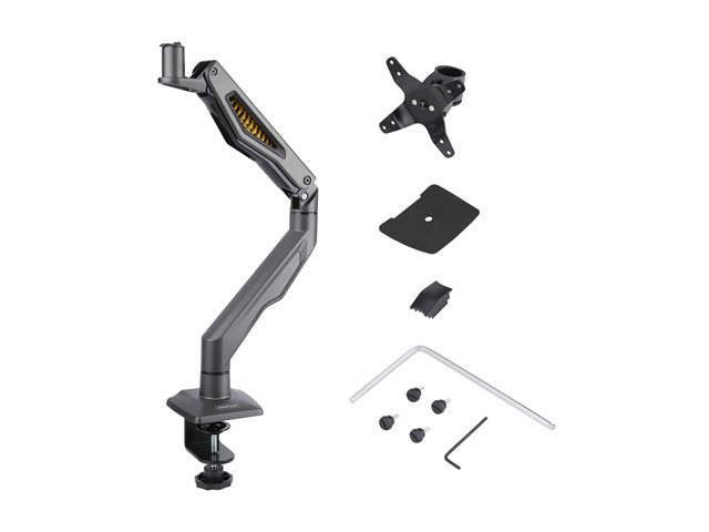 StarTech.com Desk Mount Monitor Arm, Up To 32\" Display, C-Clamp, TAA - Mounting kit (articulating arm, C-clamp) - for Monitor - plastic, steel - black - screen size: 17\"-27\" - desk-mountable - TAA Compliant