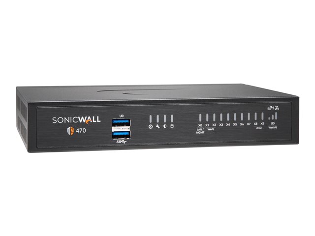 SonicWall TZ470 - Security appliance - 1GbE, 2.5GbE - desktop