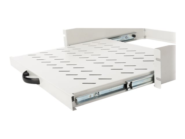 2U EXTENDIB. SHELF FOR CABINETS FROM 450 MM DEPTH 88X483X352 MM UP TO 30 KG GREY (RAL 7035)
