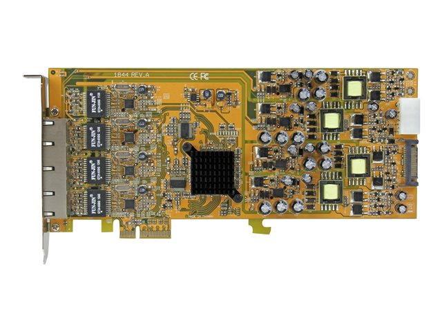 StarTech.com 4 Port Gigabit PoE (Power over Ethernet) Card - PCIe Network Card - PoE / PoE+ Up to 25W Per Port - PCIe NIC - Gigabit Ethernet Card (ST4000PEXPSE) - Network adapter - PCIe x4 - Gigabit Ethernet x 4