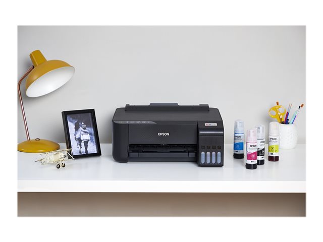 Epson EcoTank ET-1810 - Printer - colour - ink-jet - refillable - A4 - 5760 x 1440 dpi - up to 10 ppm (mono) / up to 5 ppm (colour) - capacity: 100 sheets - USB, Wi-Fi - black