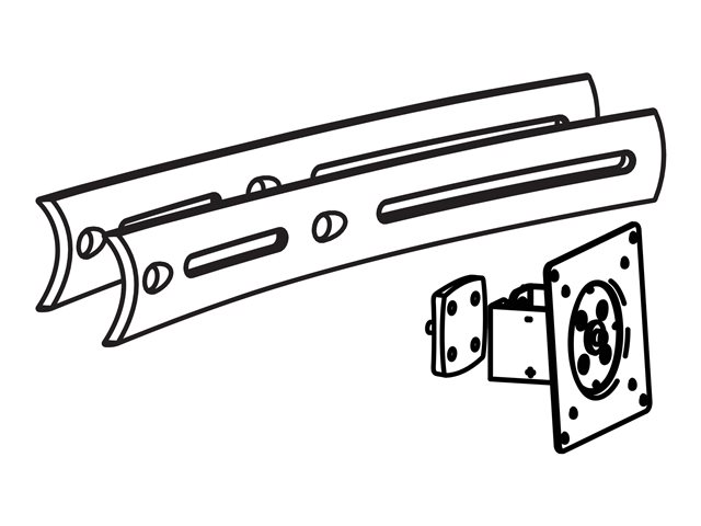 Ergotron DS100 Triple Display Upgrade Kit - Mounting component (pivot, extension brackets) - for triple flat panel - black