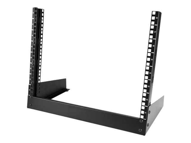 StarTech.com 8U Open Frame Network Rack - 19\" 2 Post Free Standing Desktop Rack for Computer, AV, Media, IT, Data & Server Room Equipment (RK8OD) - Rack open frame - 2-post - 8U