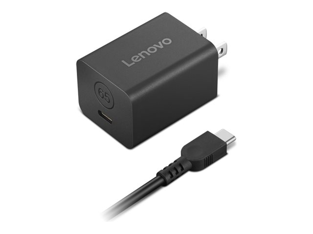 Lenovo Nano - Power adapter - GaN - 65 watt (USB-C) - black - Europe
