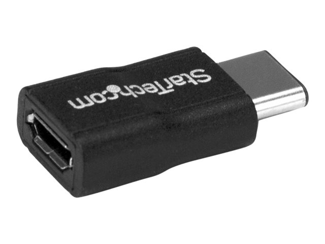 StarTech.com USB C to USB Micro B - USB Type C to USB M / F - USB 2.0 - USB C Connector - USB-C to USB Micro B Adapter (USB2CUBADP) - USB adapter - 24 pin USB-C (M) to Micro-USB Type B (F) - USB 2.0 - black