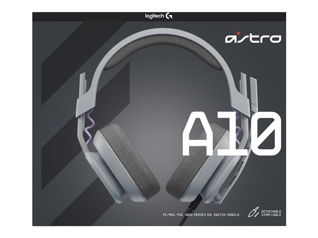 ASTRO Gaming A10 Gen 2 - Headset - full size - wired - 3.5 mm jack - grey