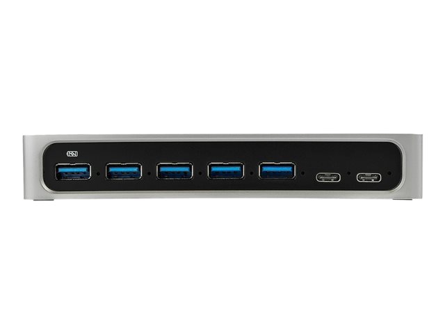 StarTech.com 7 Port USB C Hub with Fast Charge Port, USB-C to 5x USB-A 2x USB-C USB 3.0 (USB 3.1/3.2 Gen 1 SuperSpeed 5Gbps), Self Powered Type-C Hub w/ Power Adapter, Desktop/Laptop Hub - Windows/macOS/Linux (HB30C5A2CSC) - Hub - 5 x SuperSpeed USB 3.0 + 2 x USB-C - desktop