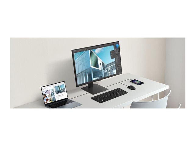 Samsung ViewFinity S6 S24D600UAU - S60UD Series - LED monitor - USB - 24\" - 2560 x 1440 QHD @ 100 Hz - IPS - 350 cd/m² - 1000:1 - HDR10 - 5 ms - HDMI, DisplayPort - black