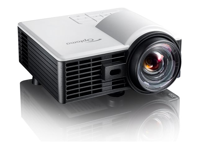 Optoma ML1050STi - DLP projector - LED - 3D - 1000 lumens - WXGA (1280 x 800) - 16:10 - 720p - short-throw fixed lens - white, grey