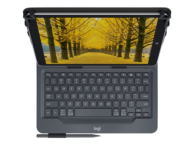 Logitech Universal - Keyboard and folio case - wireless - Bluetooth 3.0 - AZERTY - French