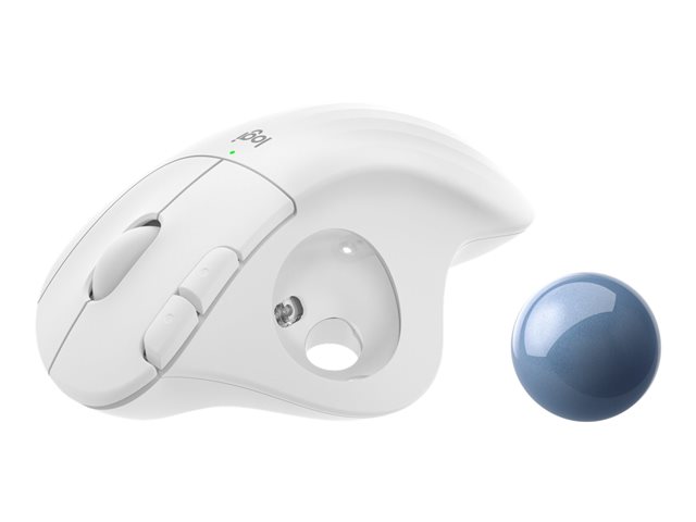 Logitech Ergo Series ERGO M575 - Trackball - optical - 5 buttons - wireless - Bluetooth 5.0 LE, 2.4 GHz - USB wireless receiver - off white