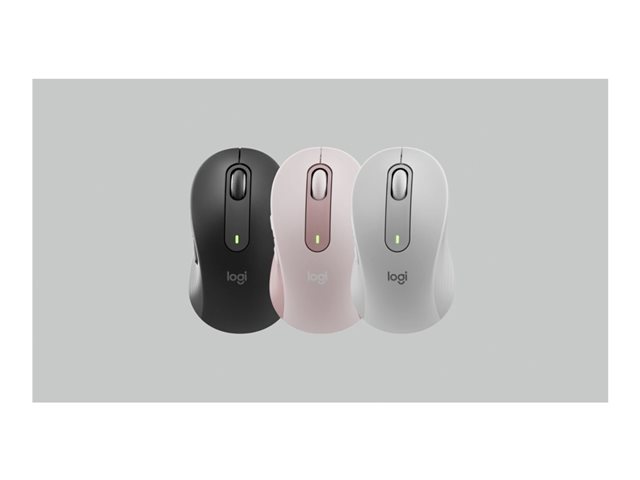 Logitech Signature M650 L - Mouse - large size - optical - 5 buttons - wireless - 2.4 GHz, Bluetooth - Logitech Logi Bolt USB receiver - off-white