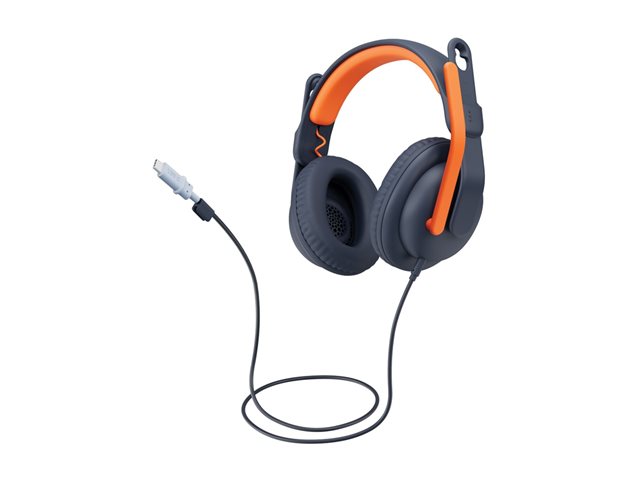 Logitech Zone Learn Wired On-Ear Headset for Learners, 3.5mm AUX - Headphones with mic - on-ear - replacement - wired - 3.5 mm jack