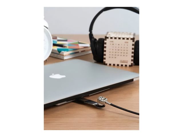 Compulocks Blade Universal Lock Slot Adapter with Keyed Cable Lock - System security kit - silver
