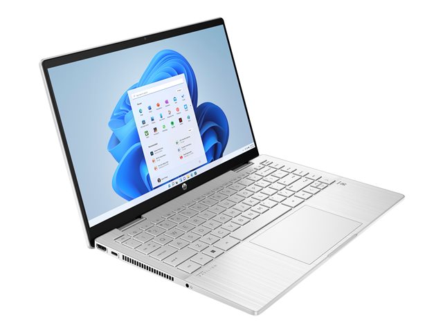 HP Pavilion x360 Laptop 14-ek0008nb - Flip design - Intel Core i5 1235U - Win 11 Home - Iris Xe Graphics - 8 GB RAM - 512 GB SSD NVMe - 14\" IPS touchscreen 1920 x 1080 (Full HD) - Wi-Fi 6E - natural silver (cover and base), natural silver aluminium k