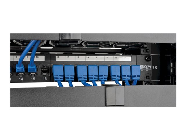 Down-Angle Cat6 Gigabit Molded UTP Ethernet Cable RJ45 Right-Angle Down M to RJ45 M Blue 3 ft. 0.91 m