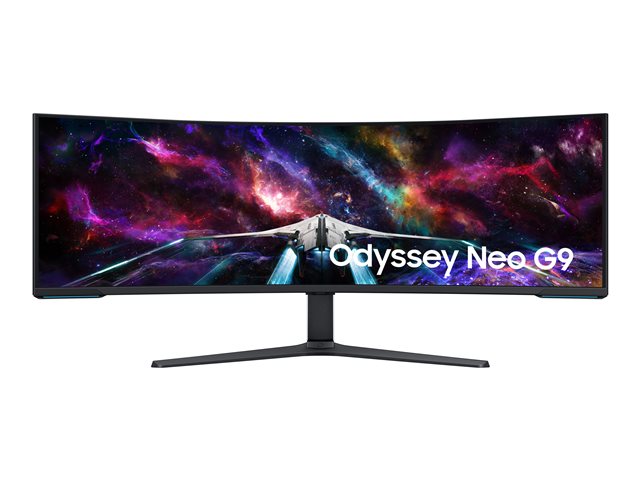 Samsung Odyssey Neo G9 S57CG952NU - G95NC Series - QLED monitor - gaming - curved - 57\" - 7680 x 2160 Dual UHD @ 240 Hz - VA - 1000 cd/m? - 1000000:1 - DisplayHDR 1000 - 1 ms - 3xHDMI, DisplayPort - black, white