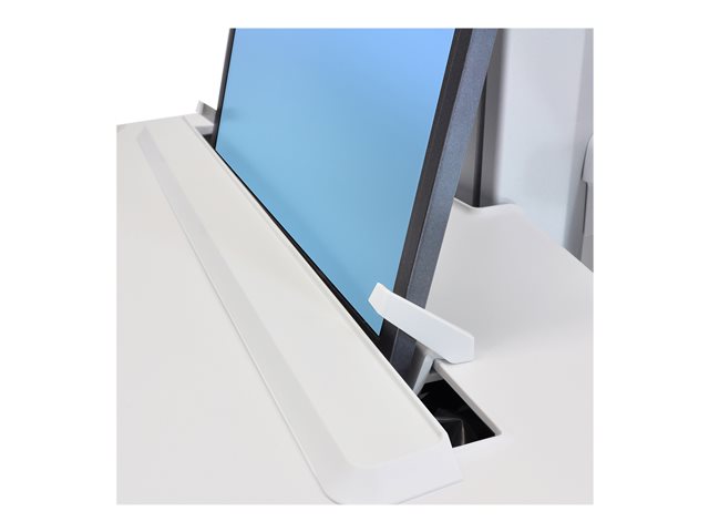 Ergotron StyleView - Cart - open architecture - for notebook / PC equipment - medical - plastic, aluminium, zinc-plated steel - grey, white, polished aluminium - screen size: 17.3\" wide