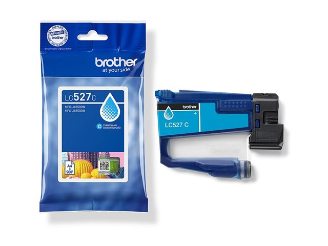 Brother LC527C - Cyan - original - pillow pack - ink cartridge - for Brother MFC-J4350DW, MFC-J4550DW