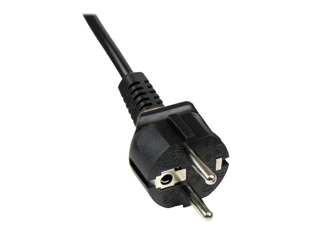 StarTech.com 2m (6ft) Laptop Power Cord, EU Schuko to C5, 2.5A 250V, 18AWG, Notebook / Laptop Replacement AC Cord, Printer/Power Brick Cord, Schuko CEE 7/7 to Clover Leaf IEC 60320 C5 - Laptop Charger Cable - Power cable - IEC 60320 C5 to power CEE 7/7 (M) - AC 250 V - 2 m - black