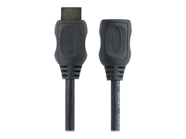 StarTech.com 2m (6ft) HDMI Extension Cable, Ultra HD HDMI Male to Female Cable, 4K HDMI Cable Extender, 4K 30Hz UHD HDMI Cable with Ethernet M/F, High Speed HDMI 1.4 Cable, 10.2Gbps - HDMI Cord Extender - HDMI extension cable - HDMI male to HDMI female - 2 m - shielded - black - for P/N: CDP2HDMM2MB, DP2HDMM2MB, HDDVIMM3, HDMM1MP, HDMM2MP, HDMM3MP, HDPMM50, MDP2HDMM2MB