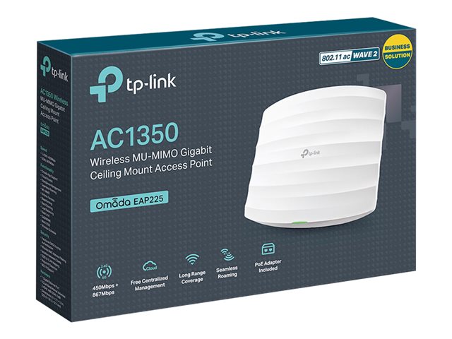 TP-Link Omada EAP225 - V3 - radio access point - Wi-Fi 5 - 2.4 GHz, 5 GHz