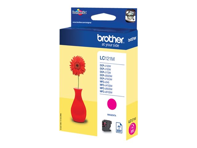 Brother LC121M - Magenta - original - ink cartridge - for Brother DCP-J100, J105, J132, J152, J552, J752, MFC-J245, J470, J650, J870