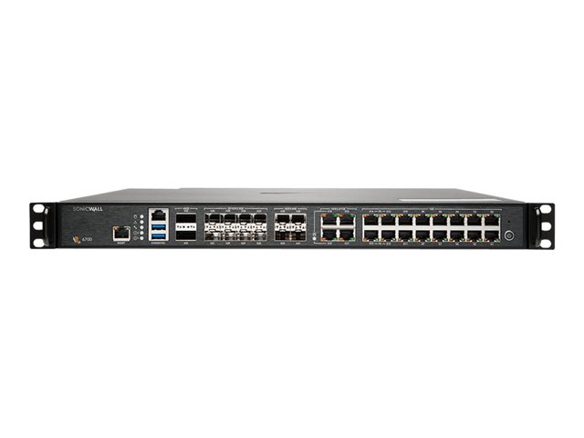 SonicWall Gen 7 NSa Series 6700 - Security appliance - 10GbE, 5GbE, 2.5GbE, 25GbE, 40GbE - 1U - SonicWALL Secure Upgrade Program - rack-mountable - TAA Compliant