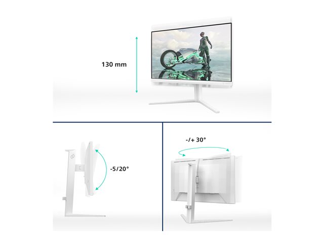 Philips Evnia 3000 27M2N3201A - LED monitor - gaming - 27\" - 1920 x 1080 Full HD (1080p) @ 180 Hz - Fast IPS - 300 cd/m² - 1000:1 - HDR10 - 0.5 ms - 2xHDMI, DisplayPort - speakers