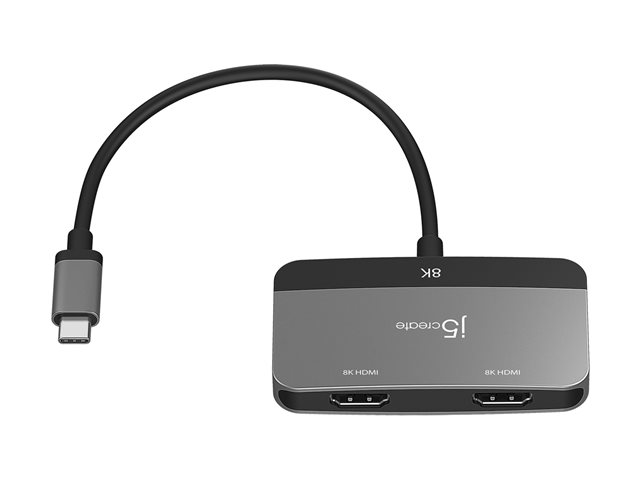 8K USB-C to Dual HDMI Display Adapter