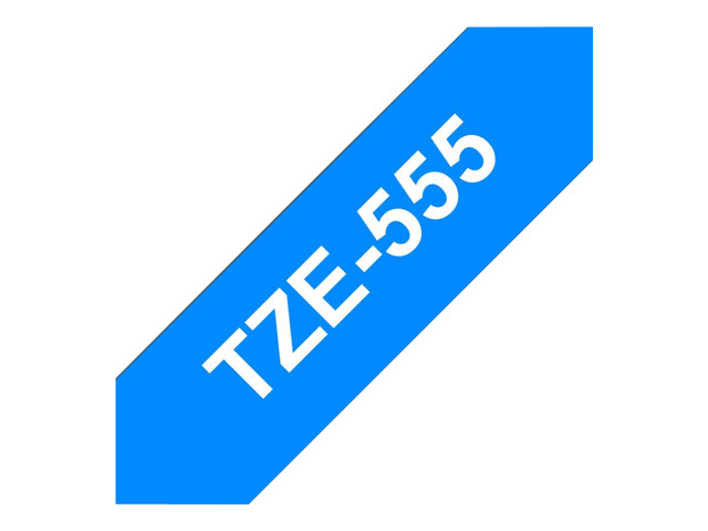 Brother TZe-555 - White on blue - Roll (2.4 cm x 8 m) 1 cassette(s) laminated tape - for Brother PT-D600, P-Touch PT-D800, P900, P950, P-Touch Cube Plus PT-P710