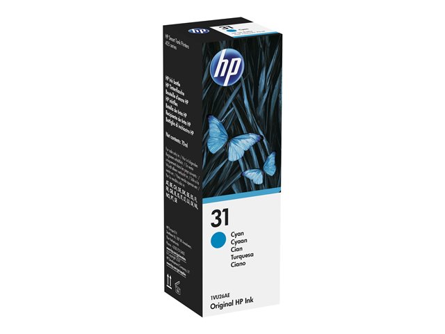 HP 31 - 70 ml - cyan - original - ink refill - for Smart Tank 5105, 6001, 67X, 70XX, 720, 73XX, 750, 790, Smart Tank Plus 55X, 57X, 65X