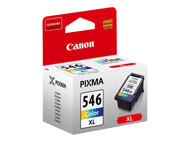 Canon CL-546XL - 13 ml - High Yield - colour (cyan, magenta, yellow) - original - ink cartridge - for PIXMA TR4551, TR4650, TR4651, TS3350, TS3351, TS3352, TS3355, TS3450, TS3451, TS3452