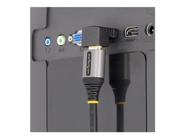 StarTech.com Down Angle HDMI 2.0 Adapter, 90-Degree HDMI Port Saver, M/F - High Speed - HDMI adapter - HDMI male to HDMI female up-angled - black - 4K60Hz support, bi-directional, passive