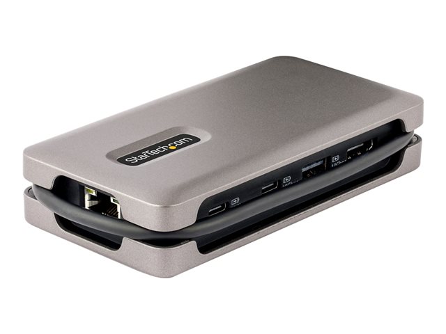 StarTech.com USB-C Multiport Adapter, 4K 60Hz HDMI 2.0b, HDR, USB 3.2 Gen 2 10Gbps Hub (2xUSB-C, 1xUSB-A), 100W PD Pass-Through, Mini Travel Dock, 12\"/30cm Cable, Laptop Docking Station - Docking station - USB-C 3.2 Gen 2 / Thunderbolt 3 / Thunderbolt 4 - HDMI - 1GbE - 15 Watt