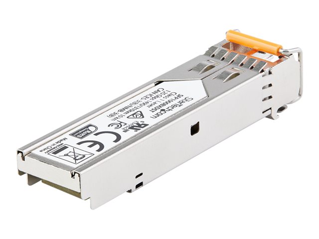 StarTech.com Dell EMC SFP-1G-BX10-U Compatible SFP Module, 1000BASE-BX-U, 1 Gigabit Ethernet Bi-Directional (BiDi) Fiber Single Strand SFP, LC 10km, Mini GBIC Transceiver Module, Upstream - Lifetime Warranty (SFP1GBX10UES) - SFP (mini-GBIC) transceiver module (equivalent to: Dell EMC SFP-1G-BX10-U) - 1GbE - 1000Base-BX10-U - LC single-mode - up to 10 km - 1310 (TX) / 1490 (RX) nm
