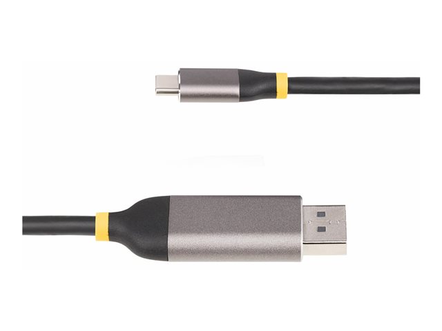 StarTech.com 10ft (3m) USB-C to DisplayPort Adapter Cable, 8K 60Hz - Adapter cable - 24 pin USB-C (M) to DisplayPort (M) latched - USB4 / Thunderbolt 3 / Thunderbolt 4 / DisplayPort 1.4 - 3 m - 8K60Hz support, 4K144Hz support - black, grey
